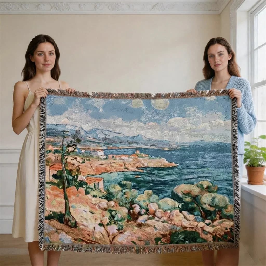 Van Goghi stiilis kootud gobelään-tekk diivanile ja seinale