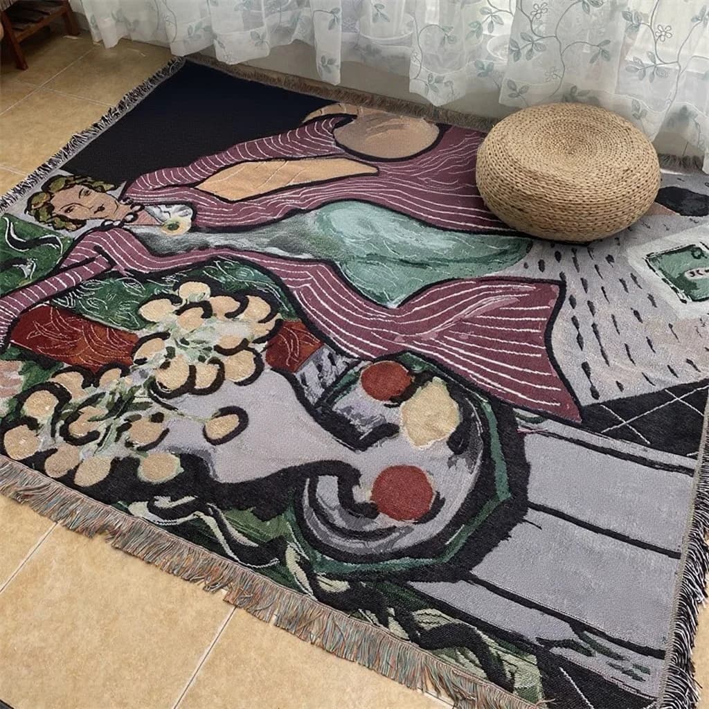 Matisse stiilis kunstiline tapeet-tekk diivanile ja seinakaunistuseks