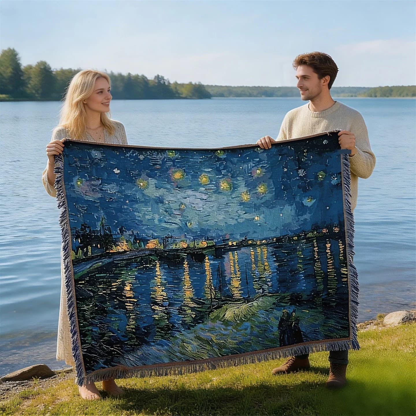 Van Goghi stiilis kunstiline gobelään-diivanitekk