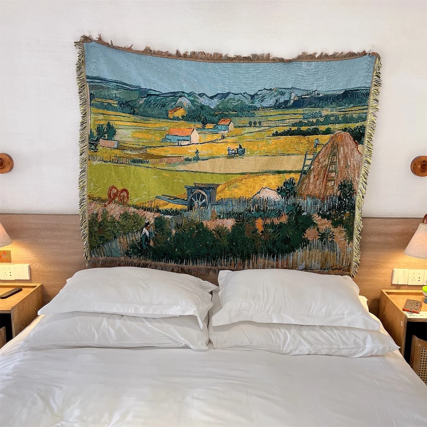 Van Goghi stiilis kootud heitevaip diivanile, voodile või seinakaunistuseks 130x160cm