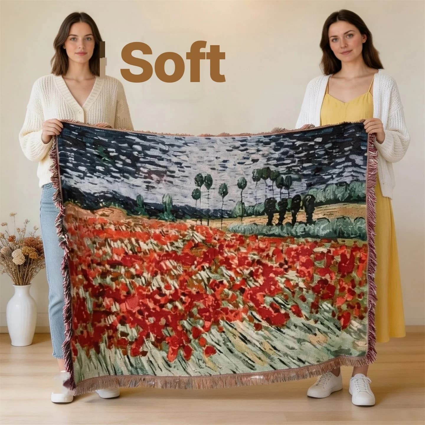 Van Goghi stiilis tapeet-tekk diivanile ja seinale